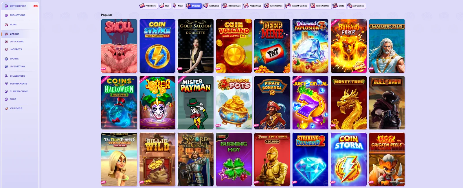 Spinbara Casino Games