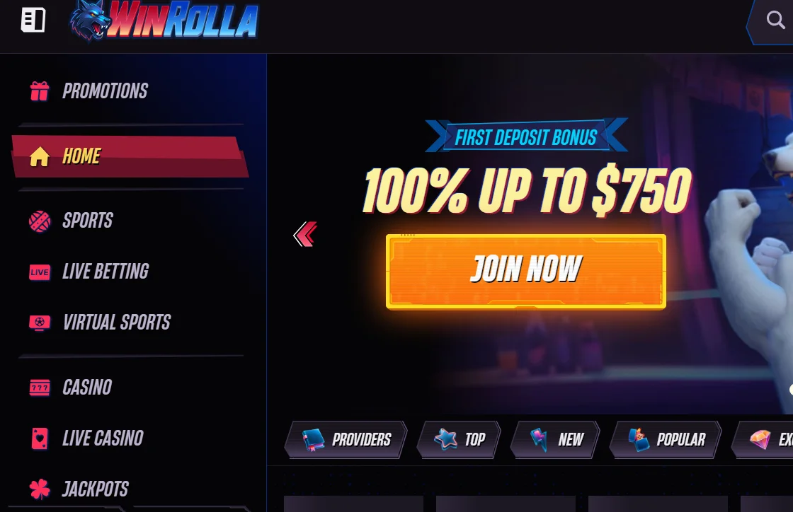 WinRolla Casino Mobile